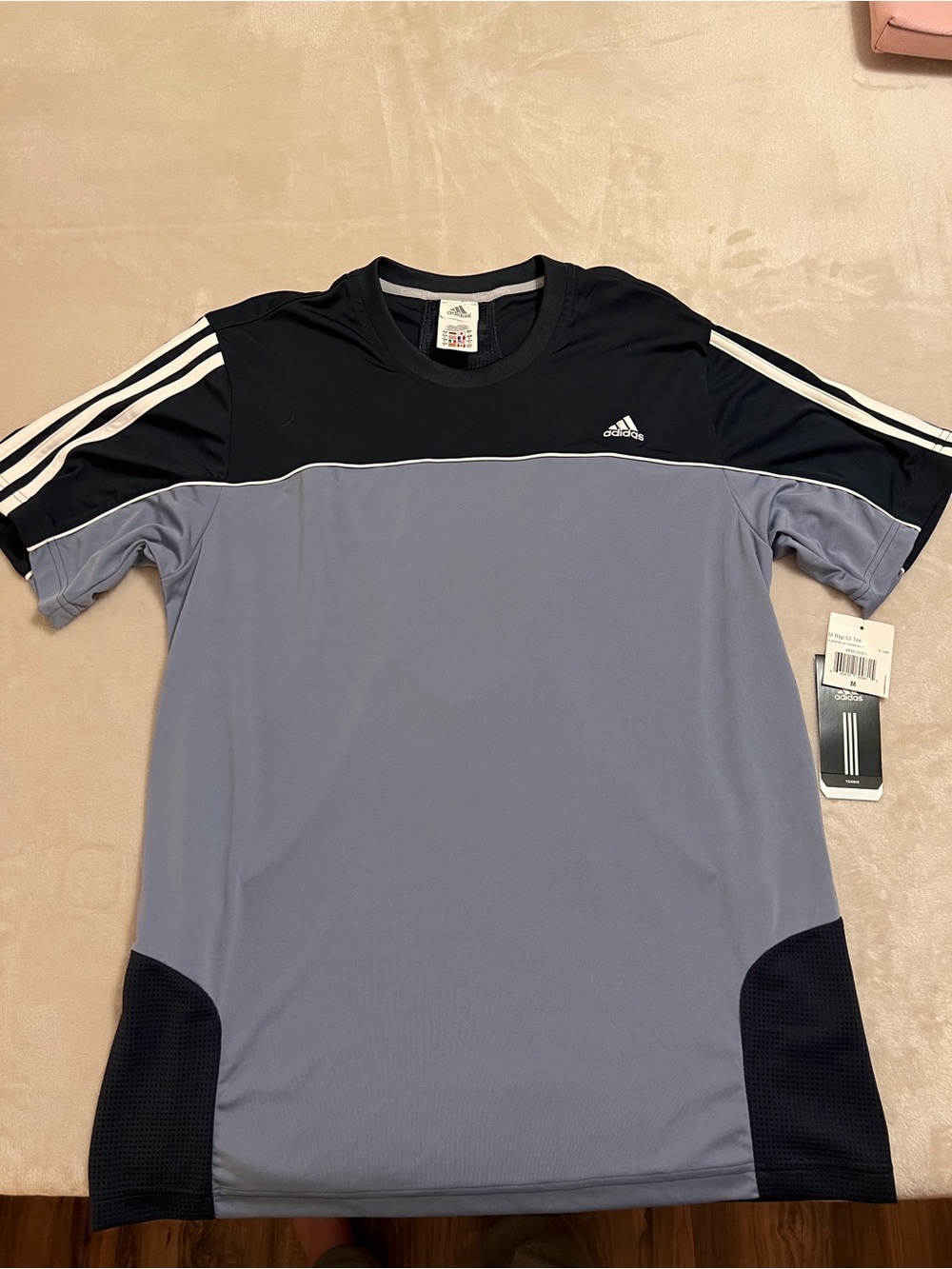 Adidas Men’s Short Sleeve Training Tee - Blue & Navy